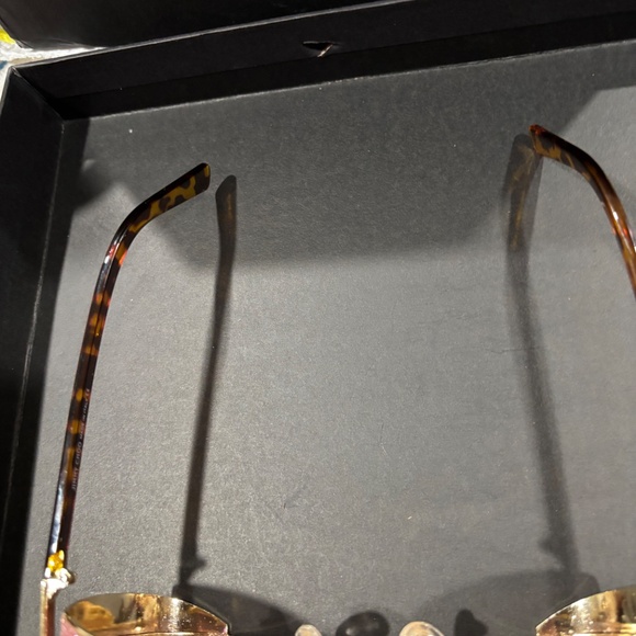 Jimmy Choo Gradient Purple Aviator Sunglasses with Gold Accents main image 8